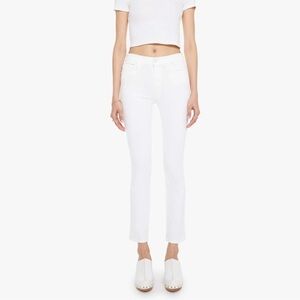 Mother The Mid Rise Dazzler Ankle Jeans Fairest Of Them All White Size 26